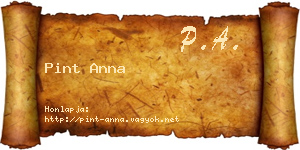 Pint Anna névjegykártya