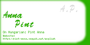 anna pint business card